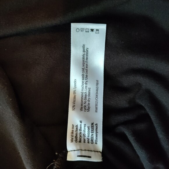 Eileen Fisher Stretch Brown Mock Neck Dress Long Sleeve Size Medium. - Picture 6 of 8